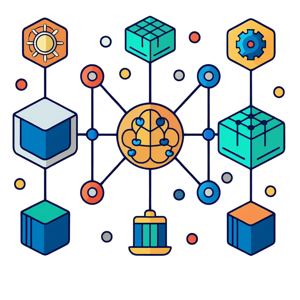 Ilustração de tecnologia blockchain